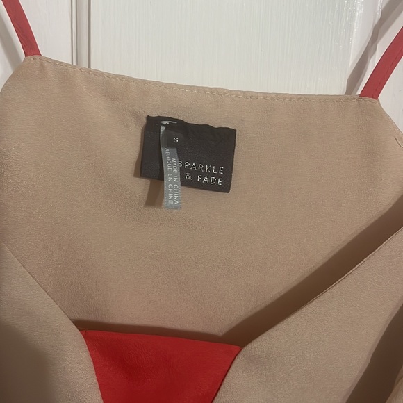 Sparkle & Fade - small- from Urban Outfitters- navy- taupe- red dress - Picture 3 of 9